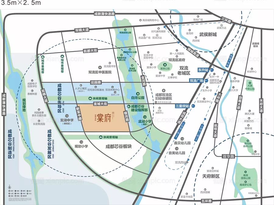 仙图网-地产简约区位图