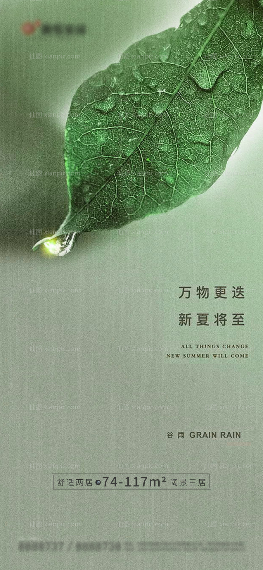 素材乐-谷雨节气海报