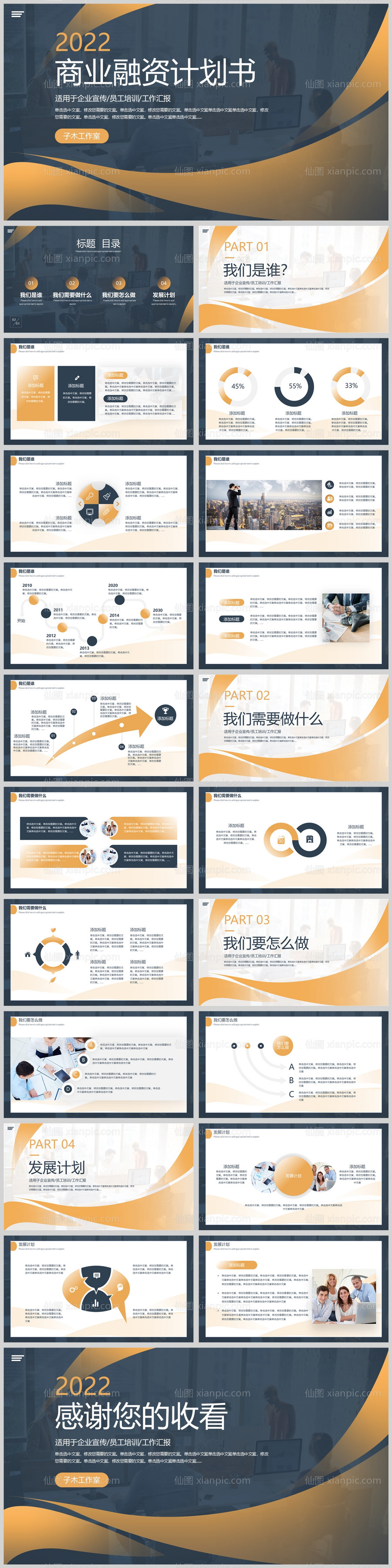 素材乐-商业融资计划书PPT