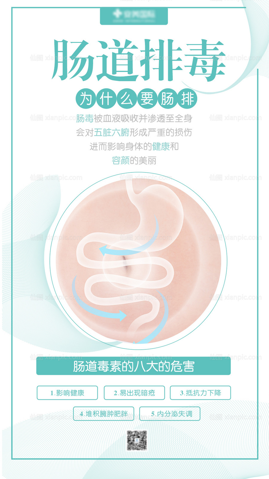 素材乐-肠道排毒健康宣传海报