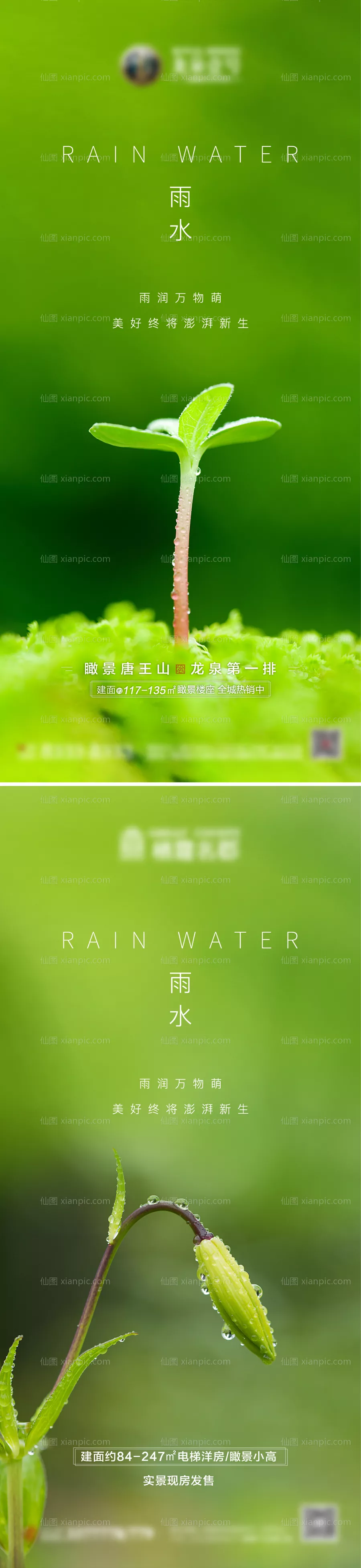 仙图网-地产雨水系列海报