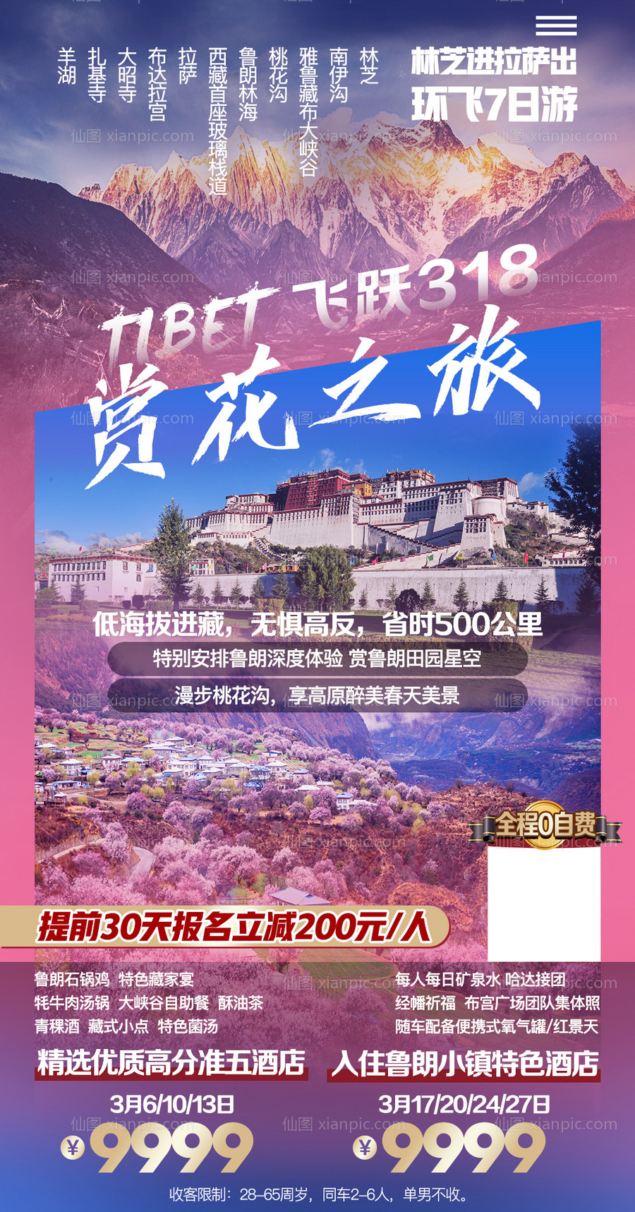 仙图网-赏花之旅游海报