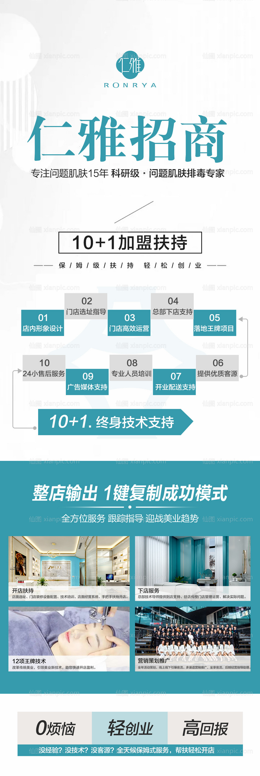 仙图网-招商加盟长图海报