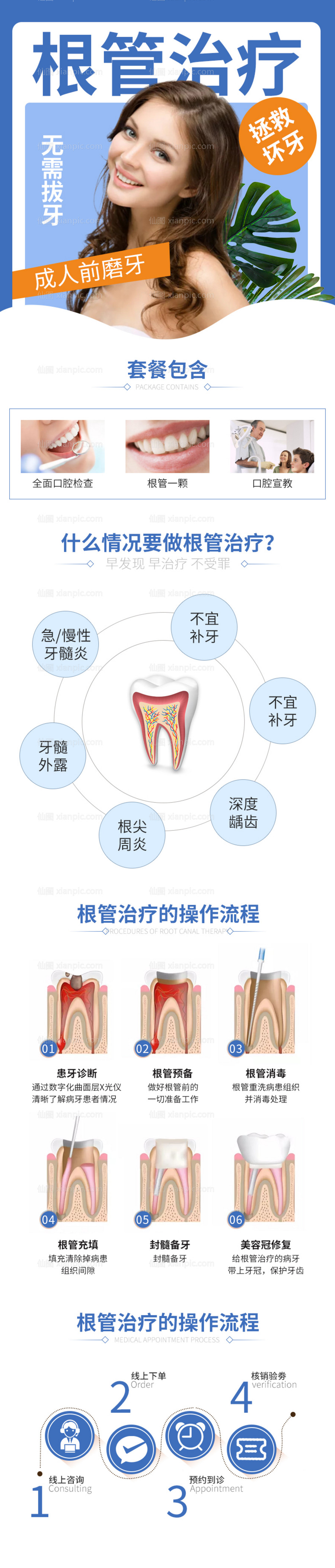 素材乐-美团口腔详情页