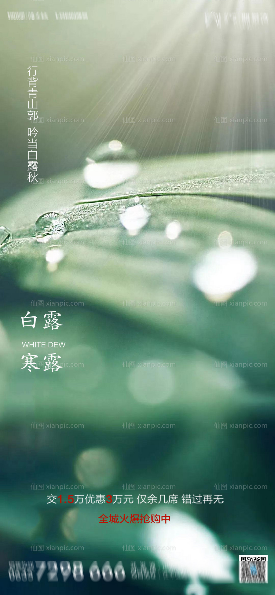 素材乐-地产白露寒露节气海报