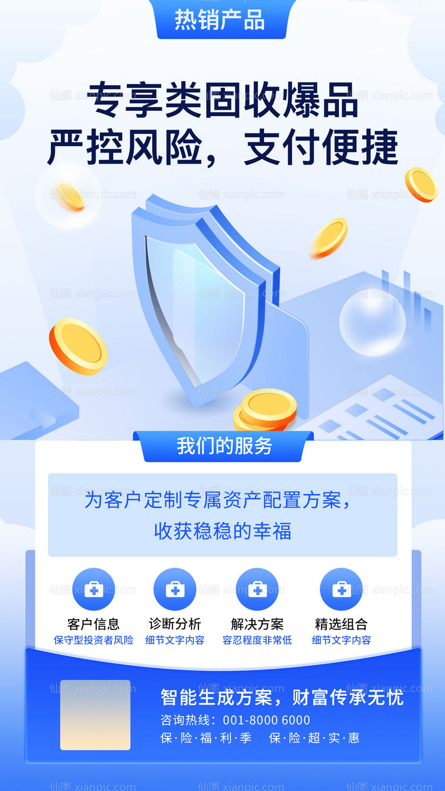 素材乐-理财科技安全保险海报