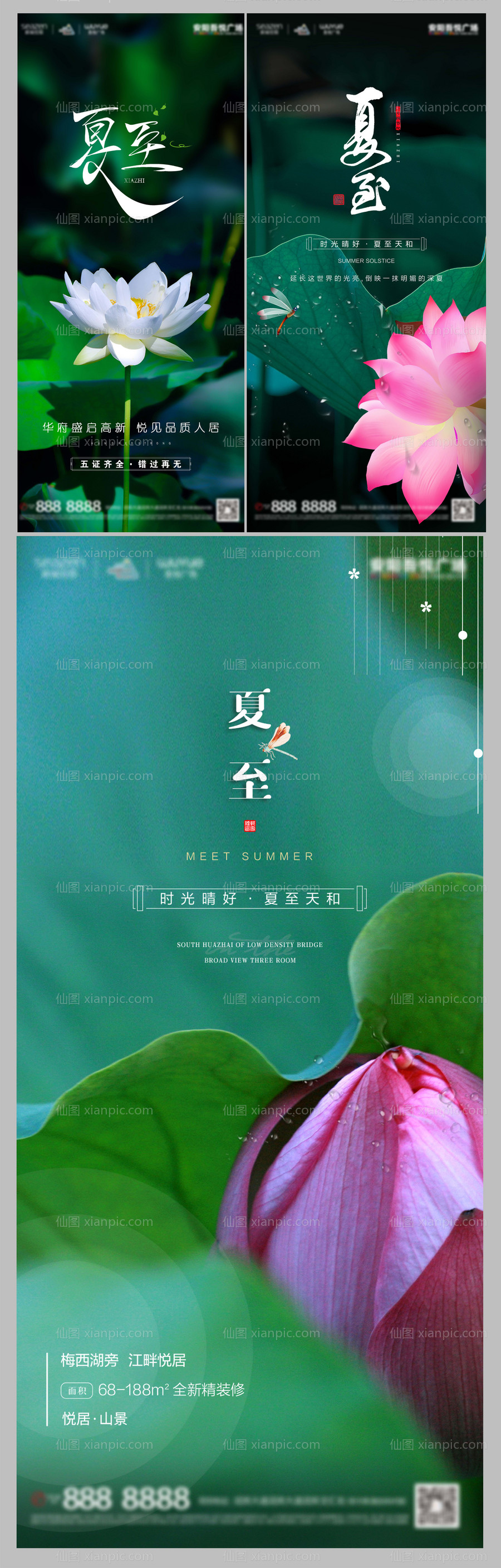 素材乐-夏至节气系列海报