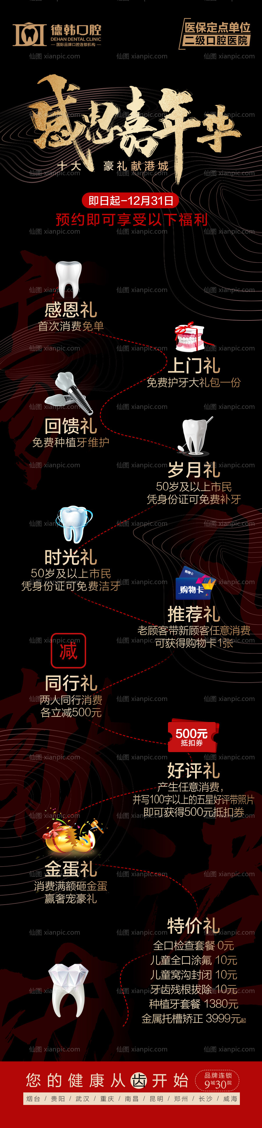 仙图网-口腔活动长图海报