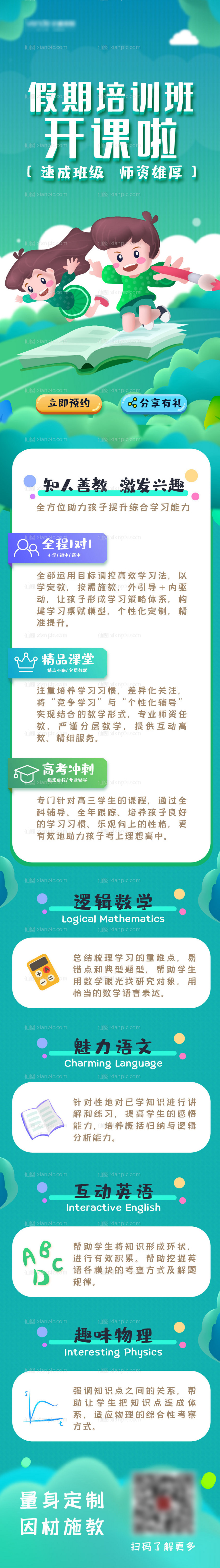 仙图网-教育招生长图专题设计