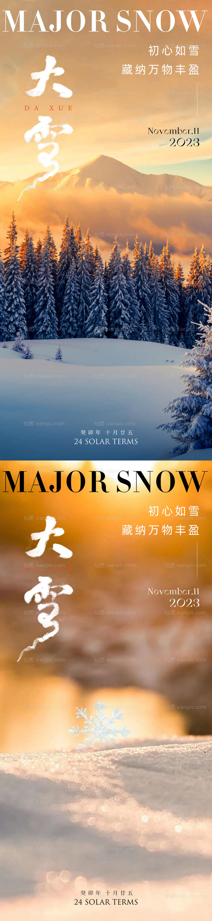 素材乐-大雪系列海报