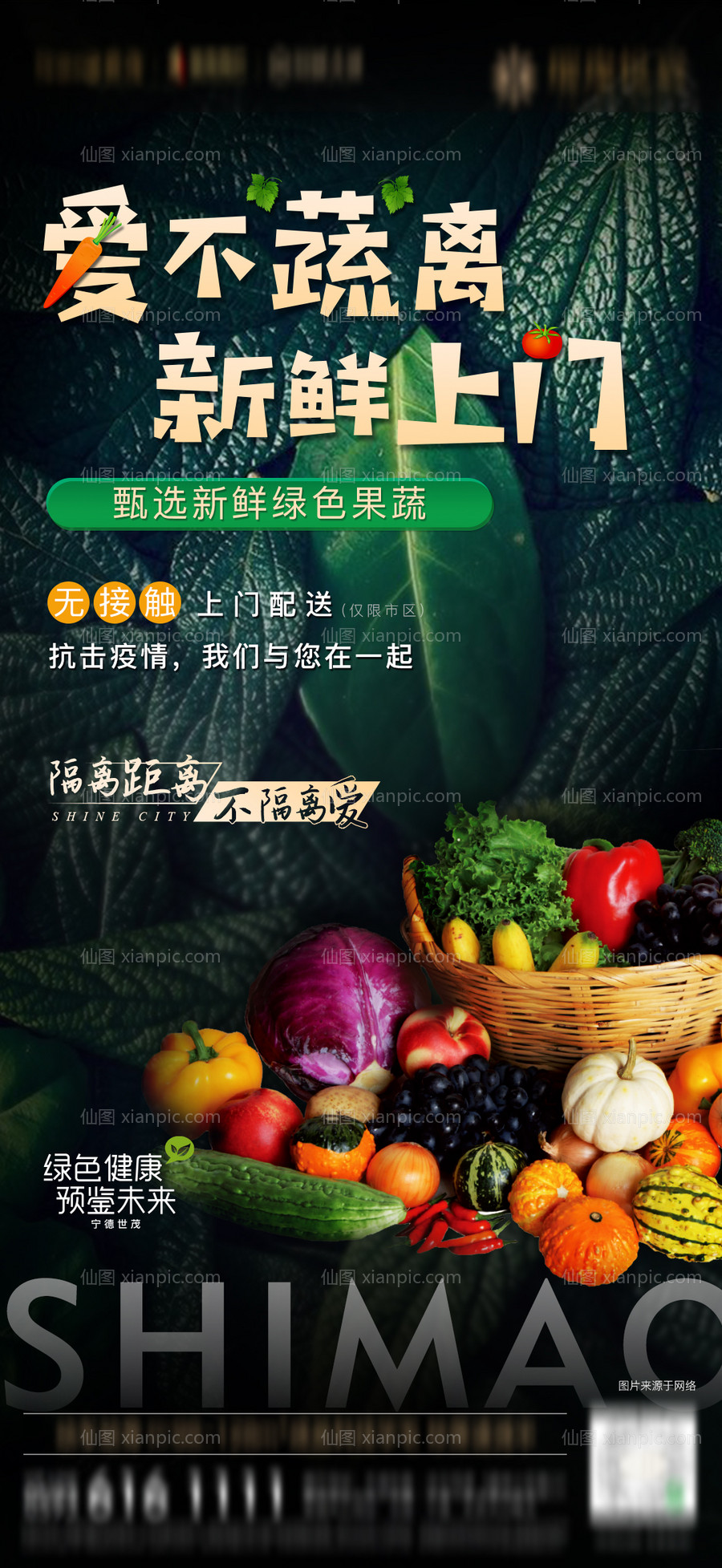 素材乐-地产瓜果蔬菜活动海报