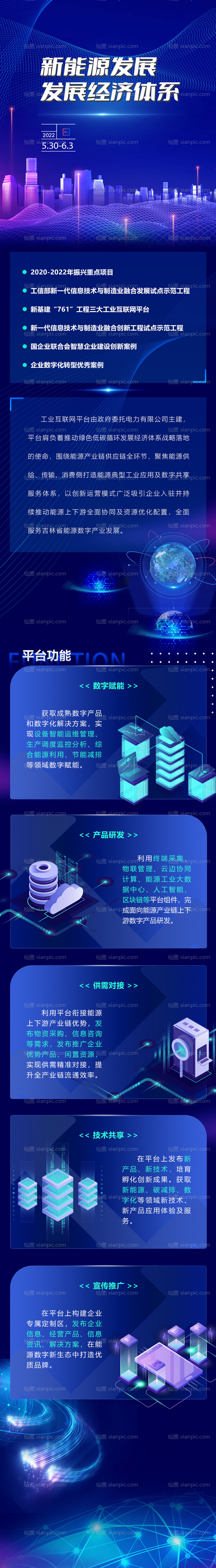 素材乐-新能源科技发展长图