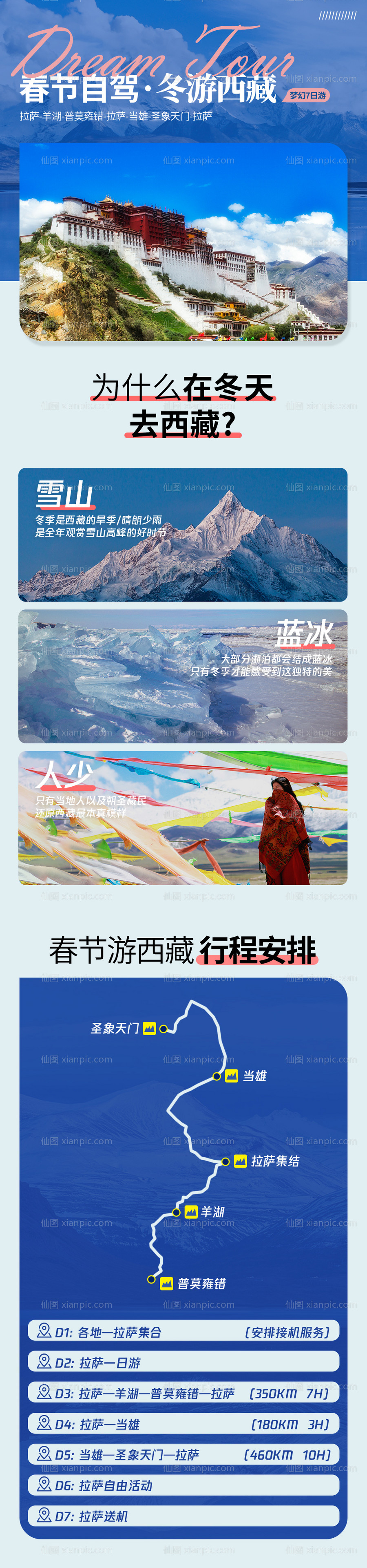 素材乐-川藏旅游线路海报