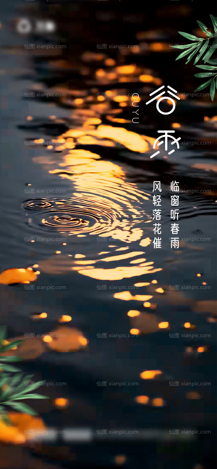 素材乐-谷雨节气海报