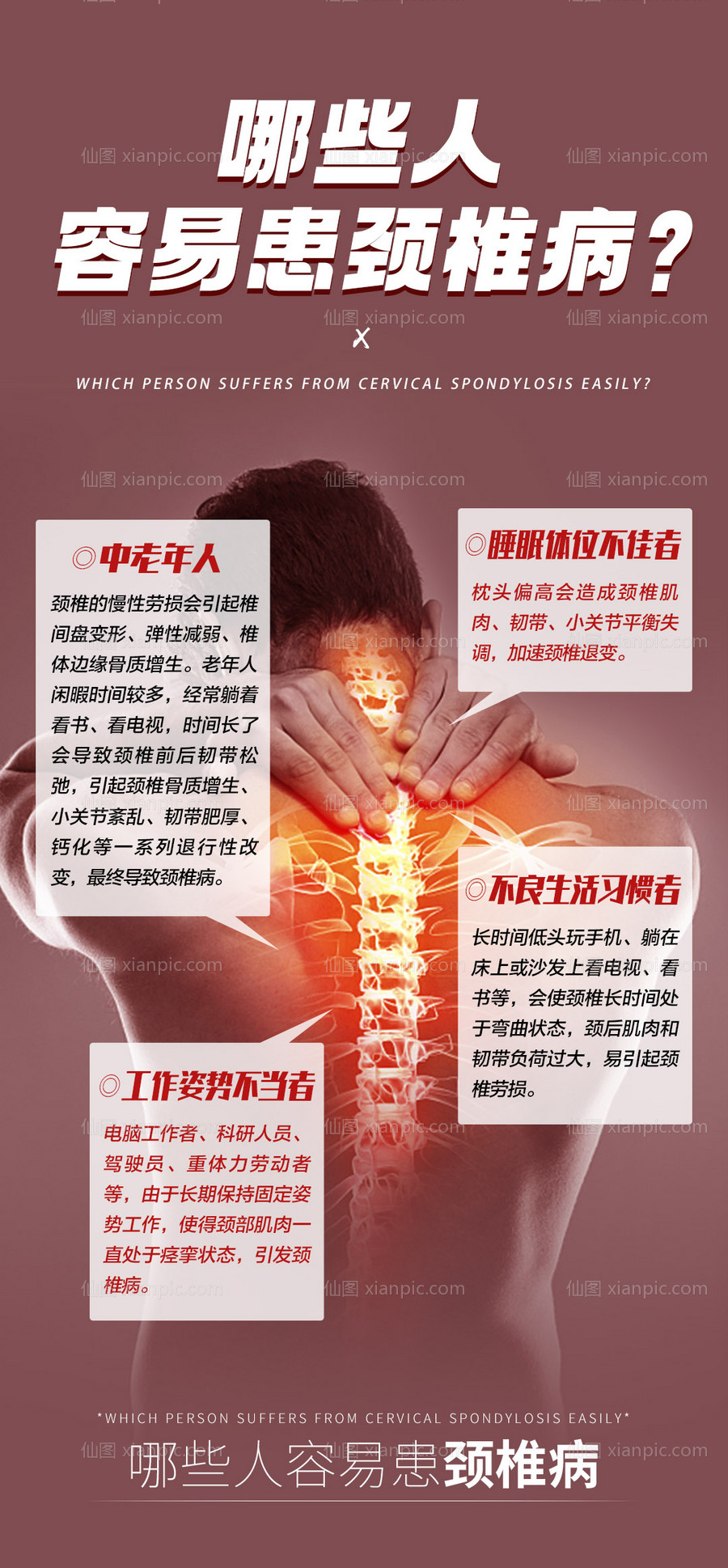 仙图网-颈椎病科普海报