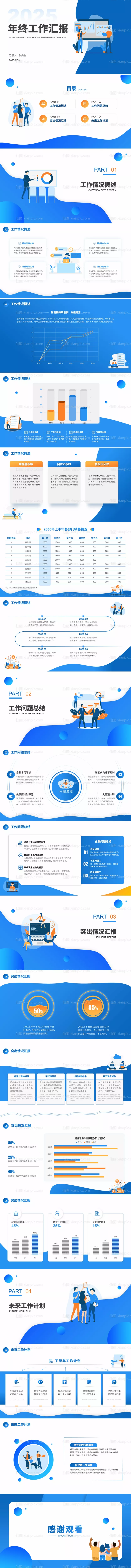 仙图网-年终工作总结汇报ppt