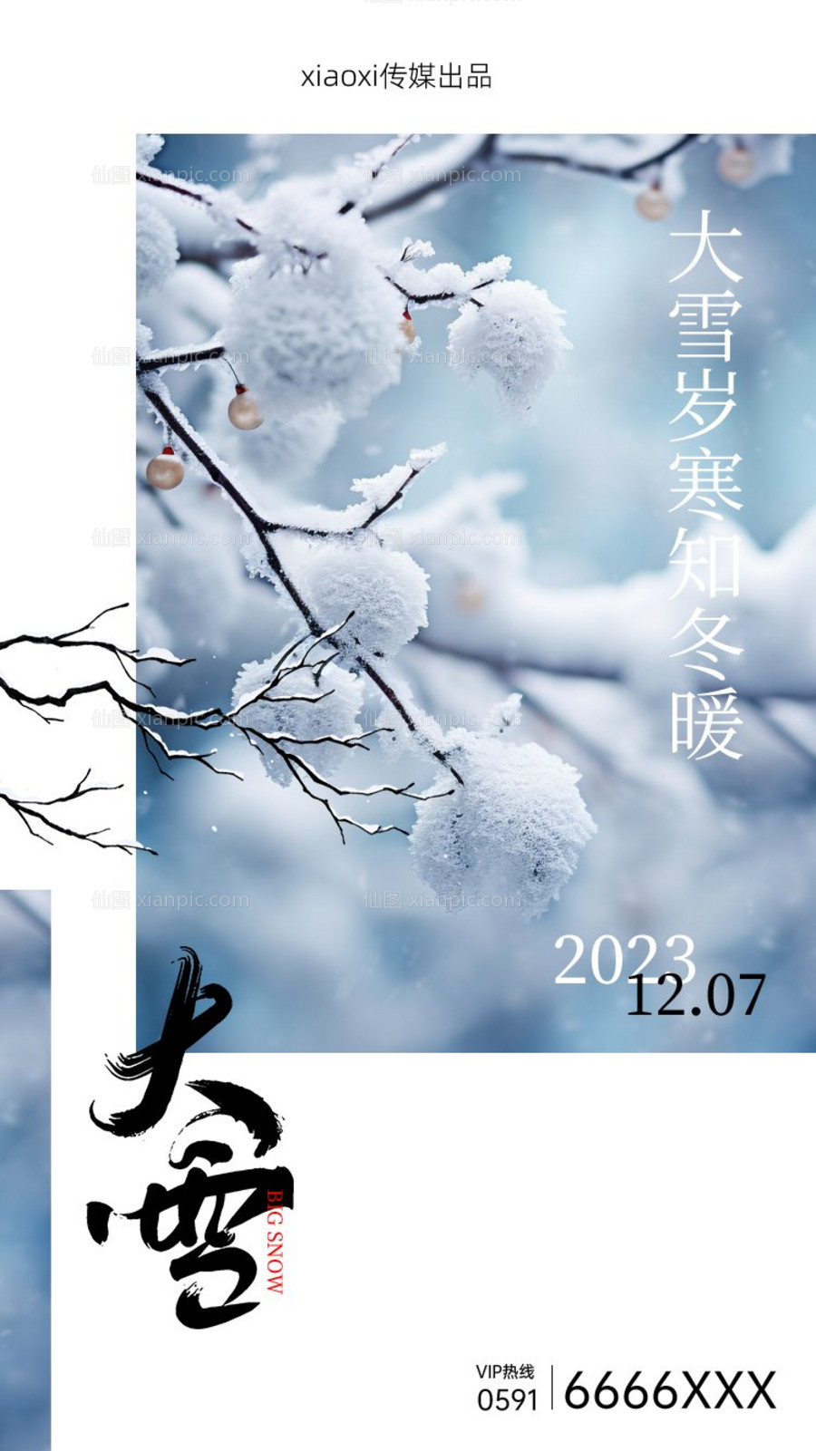 仙图网-大雪节气海报