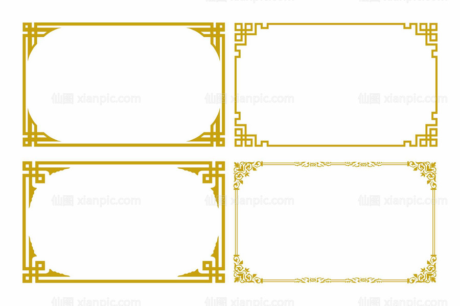 仙图网-边框花边矢量素材