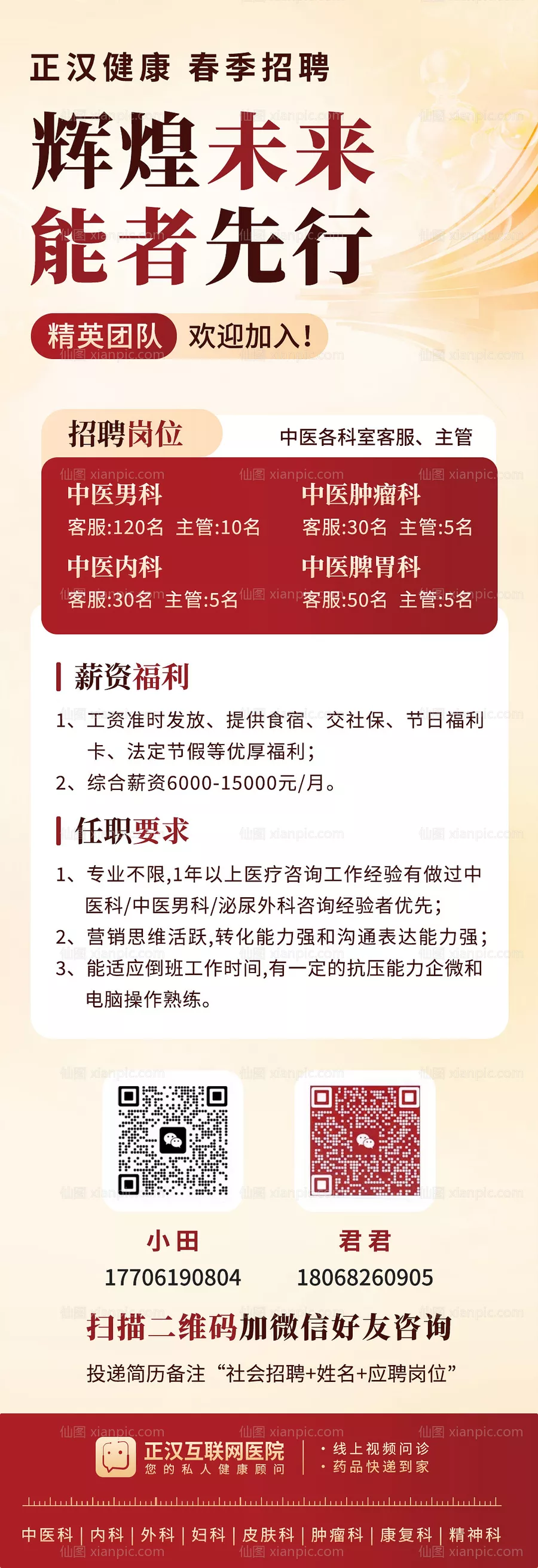 仙图网-医疗科技招聘海报