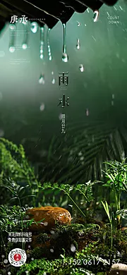 仙图网-雨水节气海报