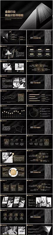 仙图网-黑金金融行业商业计划书PPT
