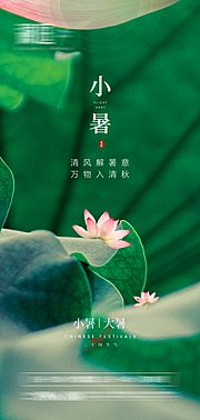 素材乐-小暑大暑节气海报