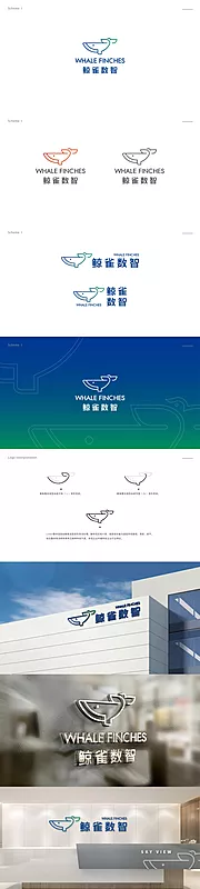 仙图网-鲸雀科技数据LOGO设计VI