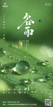 仙图网-二十四节气谷雨海报