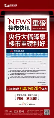 仙图网-地产政策优惠大字报单图海报