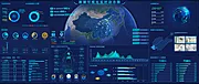 仙图网-数据可视化实时动态图大屏设计