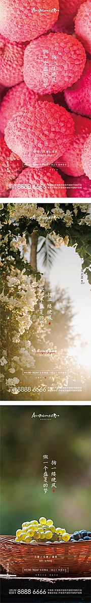 素材乐-大暑小暑处暑夏天节气海报