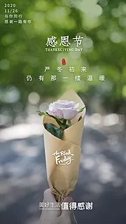 仙图网-感恩节节日移动端海报