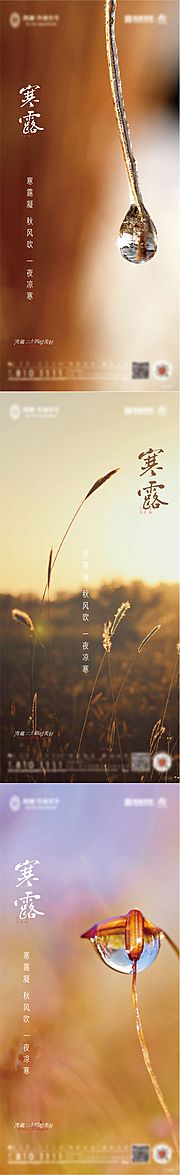 素材乐-寒露霜降节气意境系列海报