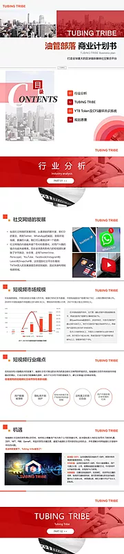 仙图网-橙红色商务PPT