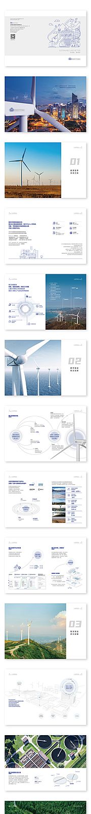 素材乐-风力发电新能源画册