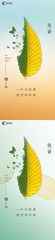 素材乐-处暑节气海报