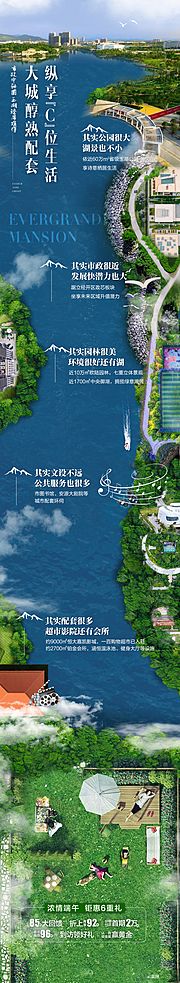 素材乐-地产湖居创意合成长图