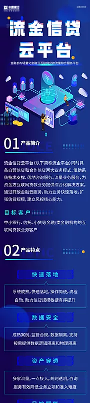 仙图网-蓝色金融互联网科技长图