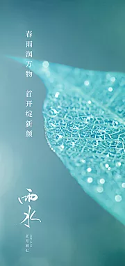 仙图网-雨水节气海报