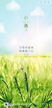 素材乐-小满节气清新海报