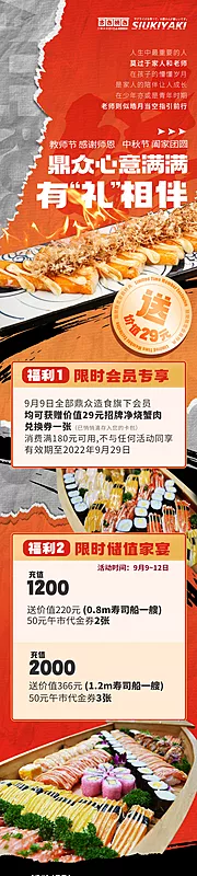 仙图网-寿司船日料微信长图海报