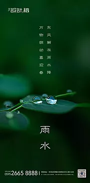 仙图网-地产雨水节气移动端海报