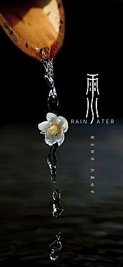 素材乐-雨水节气海报