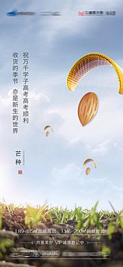 素材乐-芒种高考节气海报