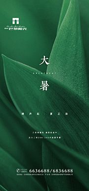 素材乐-清爽初伏节气海报