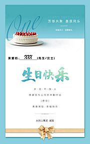 素材乐-地产生日快乐祝福海报