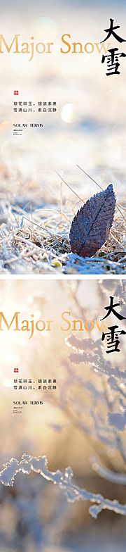 素材乐-大雪节气海报 