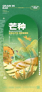 仙图网-芒种节气插画海报