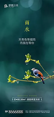 仙图网-雨水节气海报