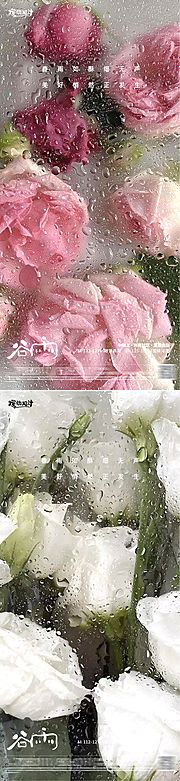 素材乐-谷雨鲜花海报